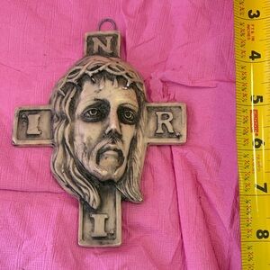 Religious Wall Cross with Jesus Face